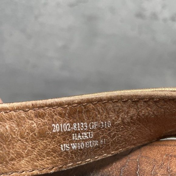 Olukai Haiku Ella Women's Thongs Sandals Size 10 Gold Leather Brown Flipflop‎ - Picture 8 of 9